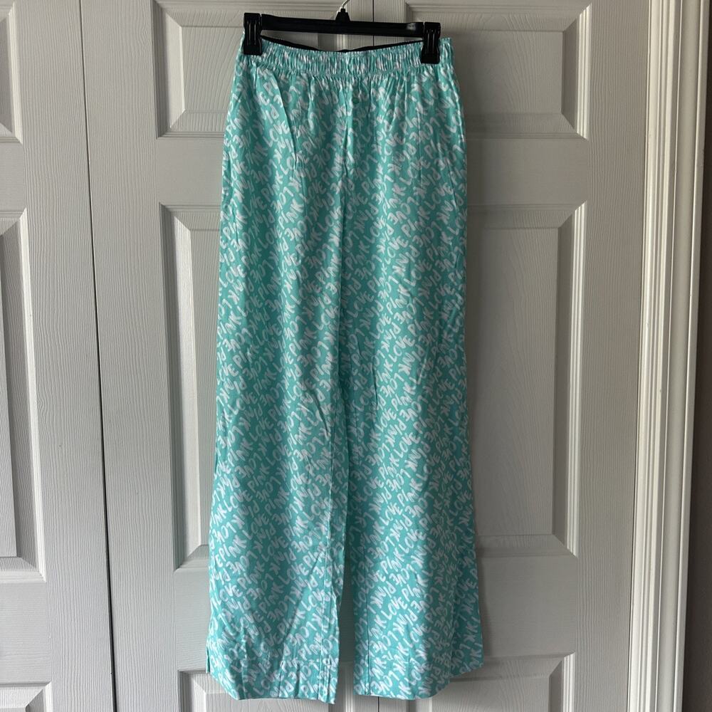 NWT - Victoria’s Secret PINK Love Pink Logo Pajama Pants w/Pockets Size X-Small